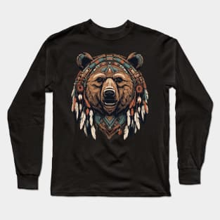 Native American Bear Long Sleeve T-Shirt